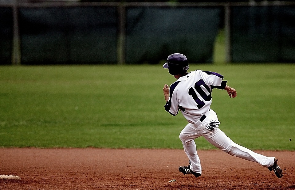 baseball, runner, action