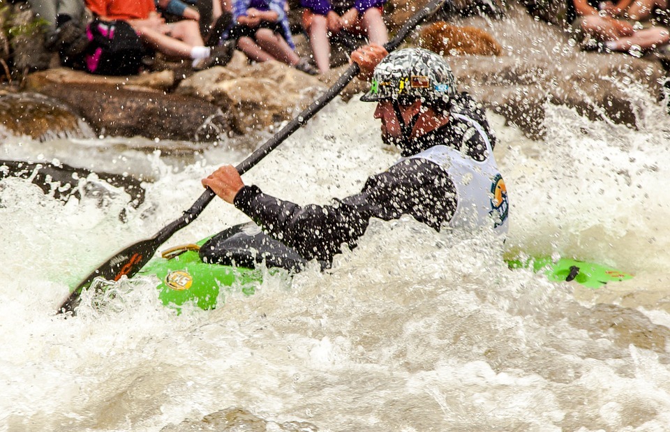 kayak, whitewater, action