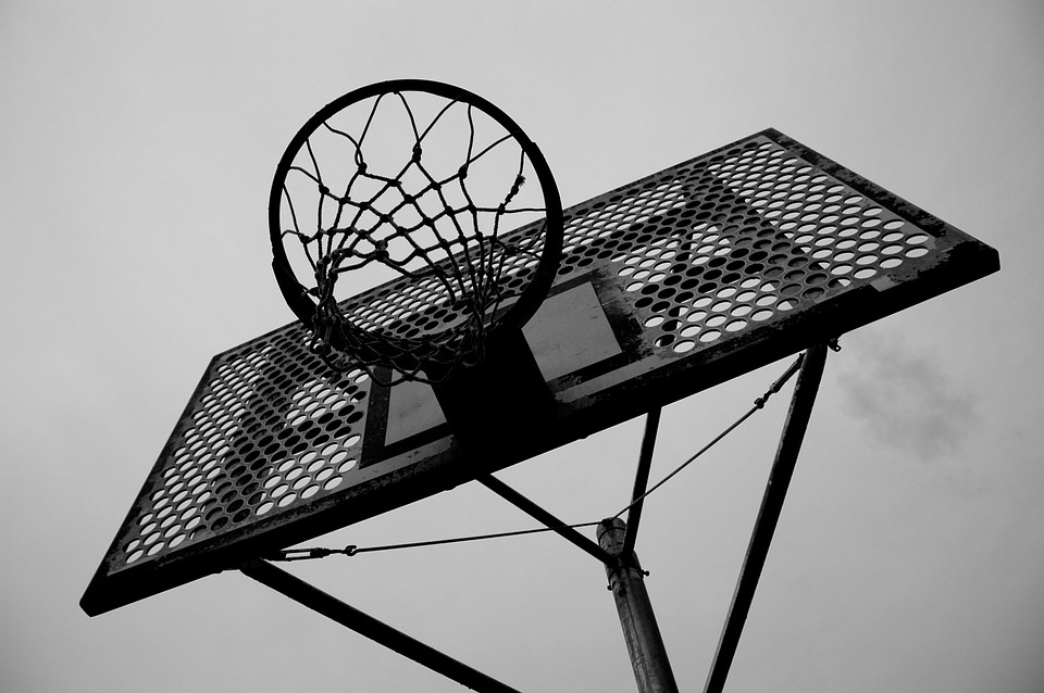 basketball, sports, black and white