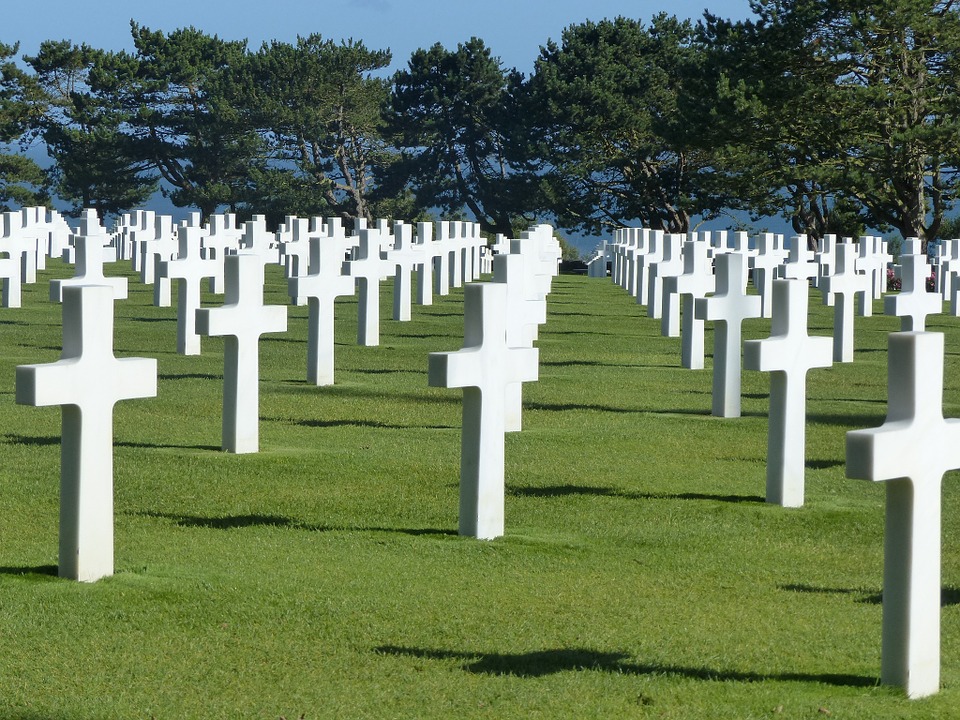 cemetery, crosses, military