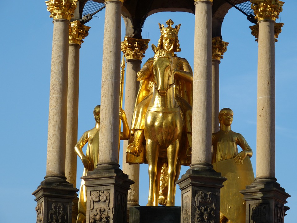 emperor, statue, gold