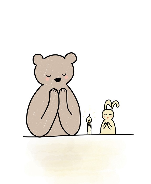 pray, prayer, teddy bear