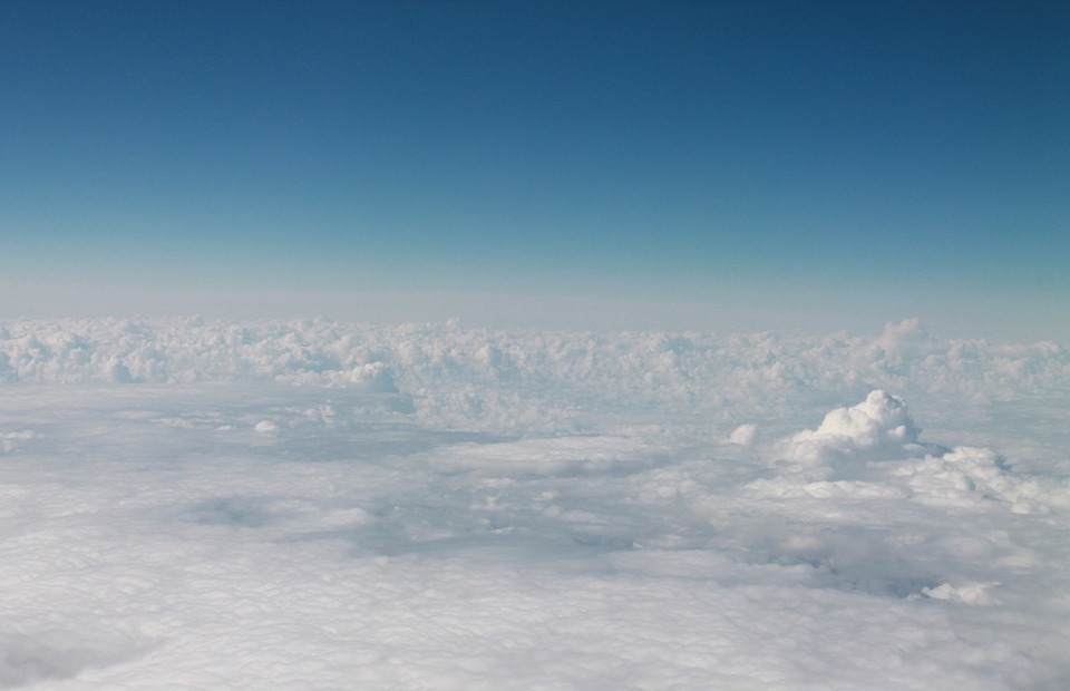 above the clouds, sky, white