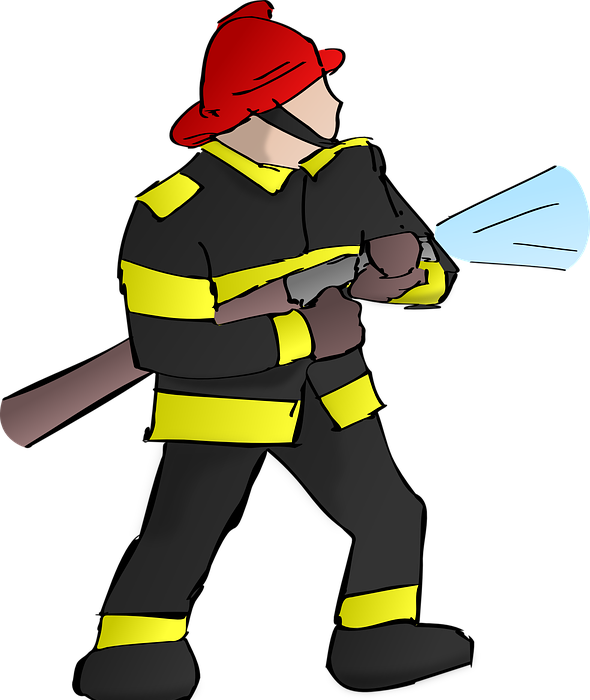 firefighter, fire, fireman