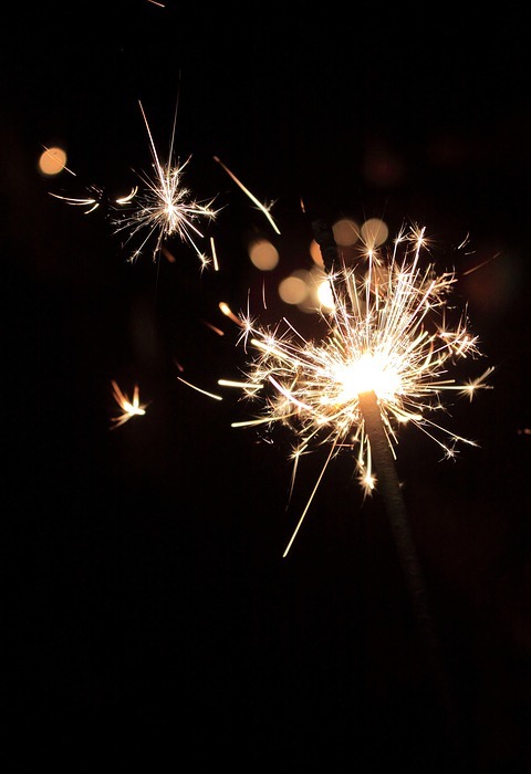 new year's eve, sparkler, radio