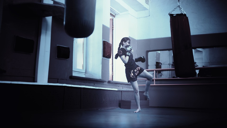 kickboxer, girl, kickboxing