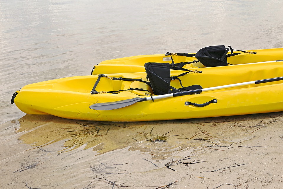 kayak, boat, rowing