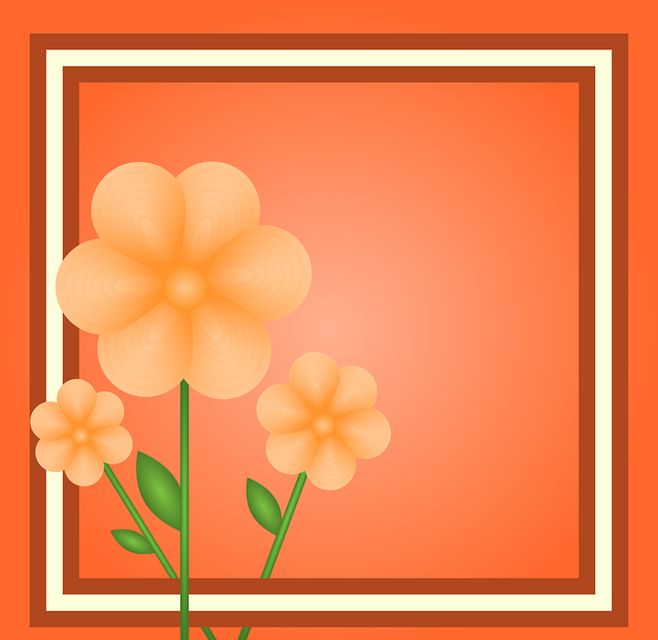 happy mothers day, framework, orange flowers