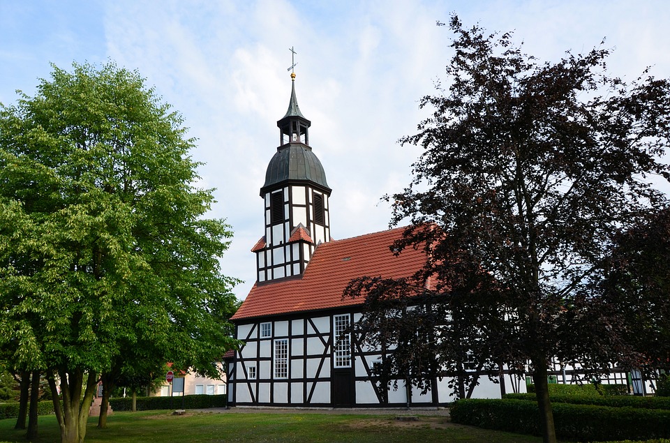 church, christian, timber framed building