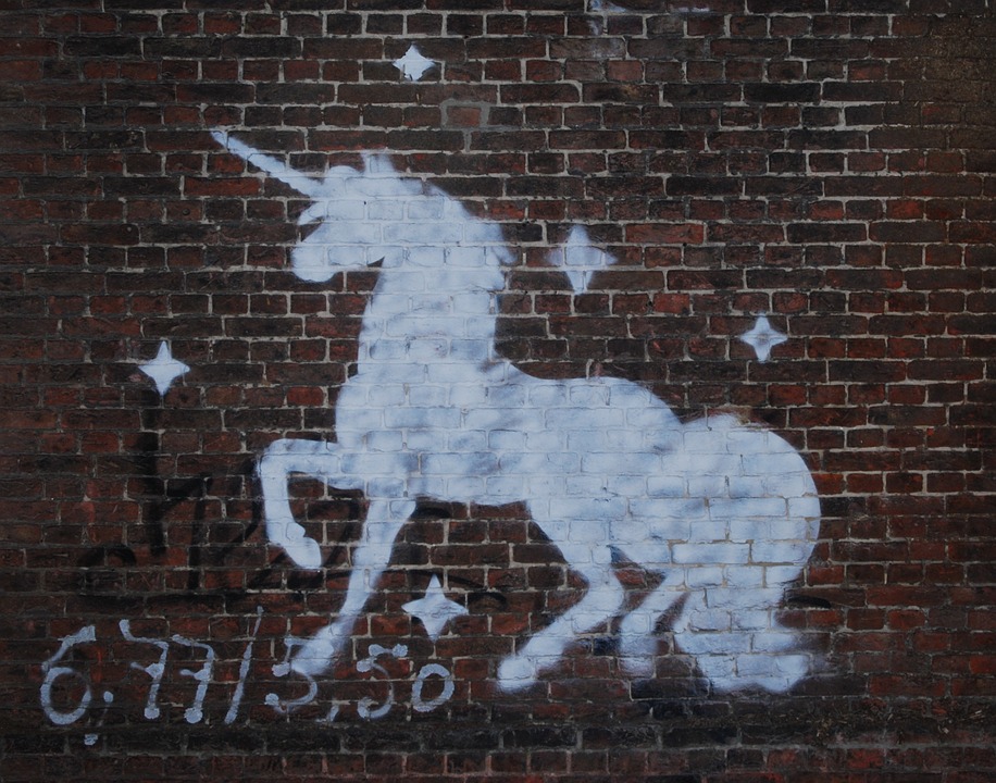 unicorn, drawing, graffiti