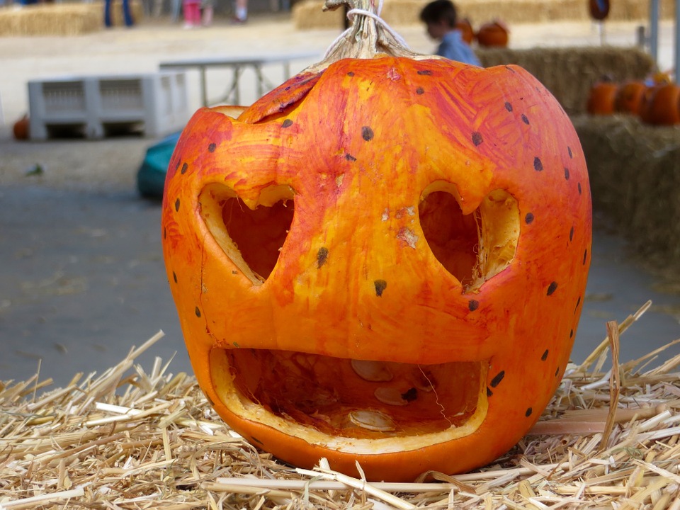 halloween, pumpkin, heart