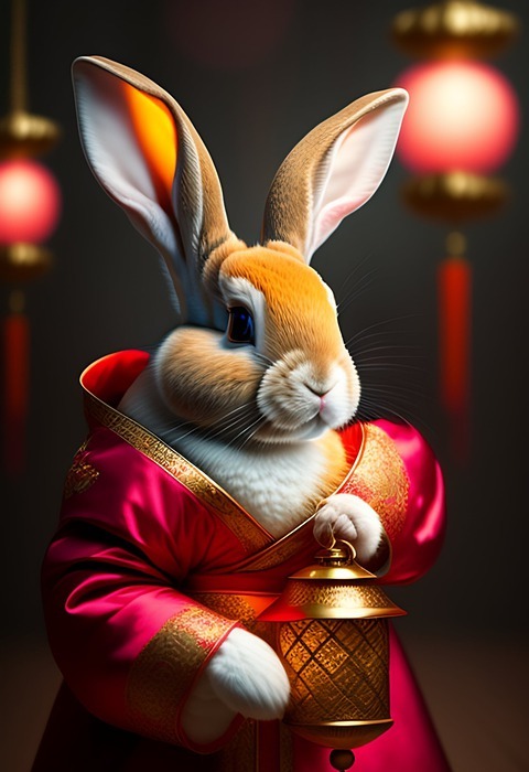 lunar new year, year of the rabbit, rabbit