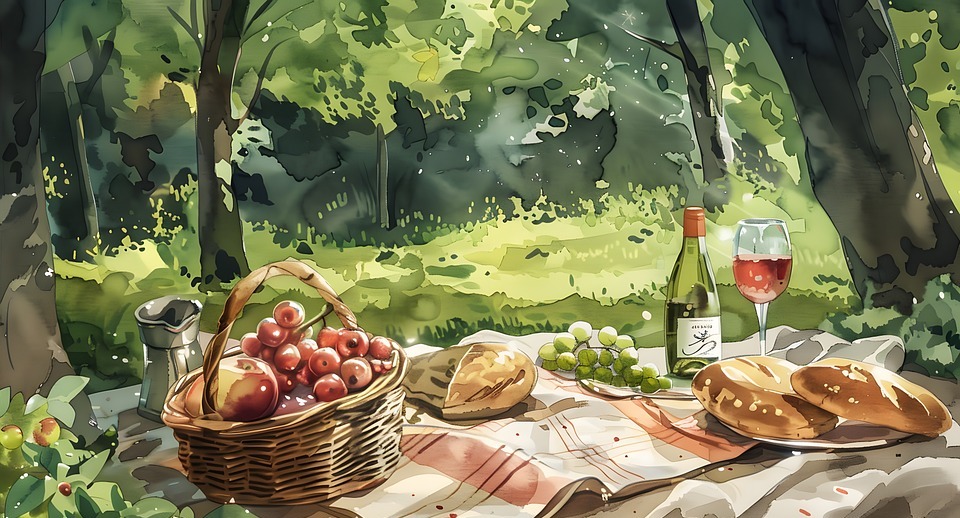 picnic, vacation, landscape