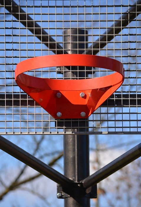 basketball hoop, sports, red