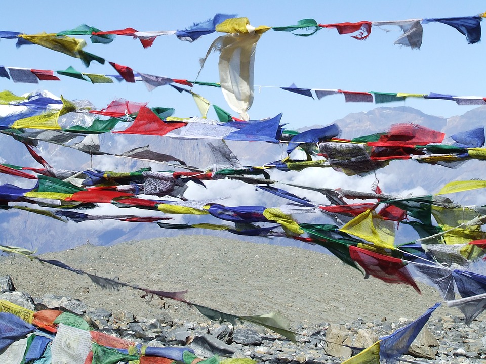prayer flags, himalayan, nepal
