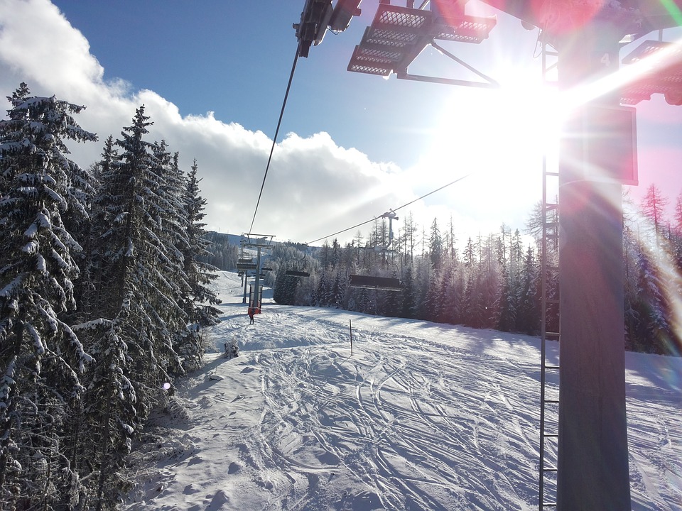 ski lift, skiing, ski area