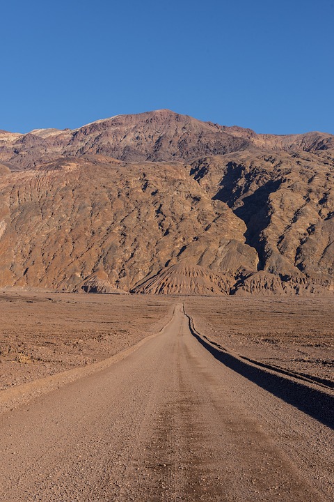 desert, road, landscape