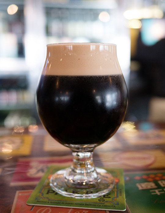 dark beer, stout, glass