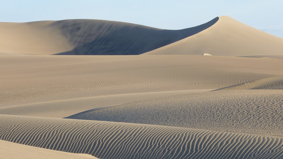 sand dunes, desert landscape, desert