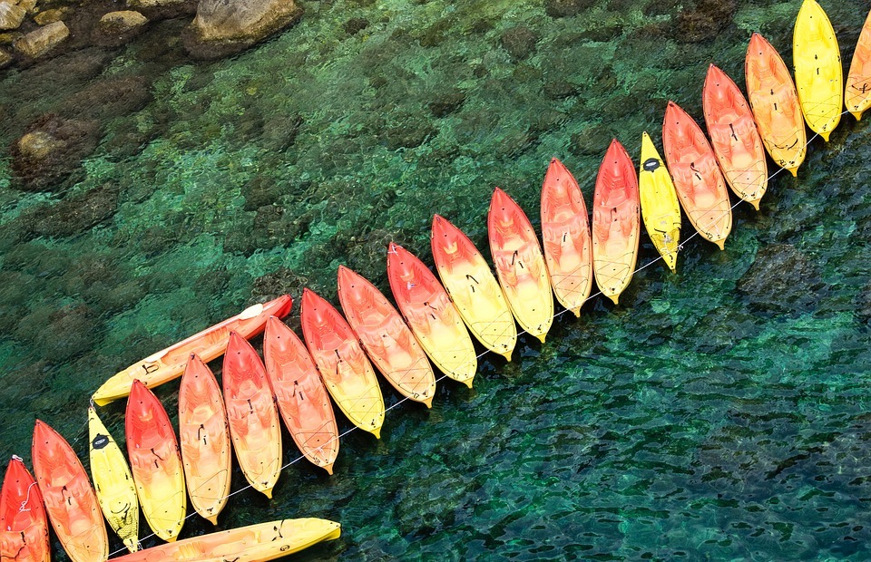 kayaks, sea, tourism