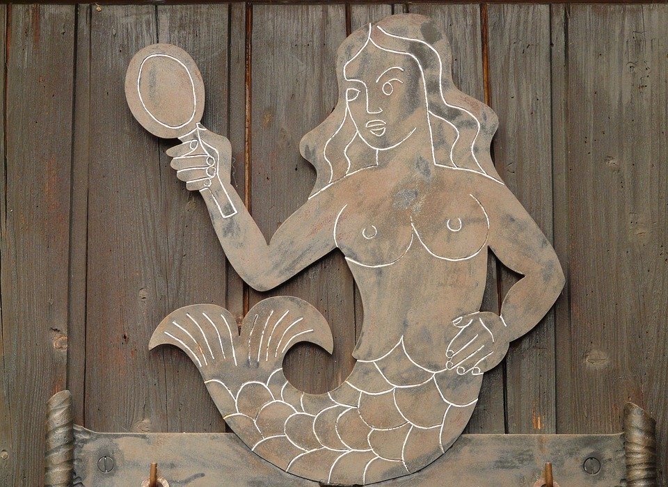 mermaid, mirror, water sprite