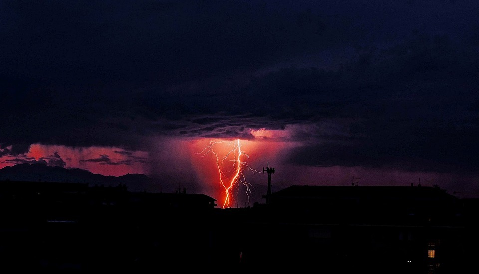 thunderstorm, lightning, nature