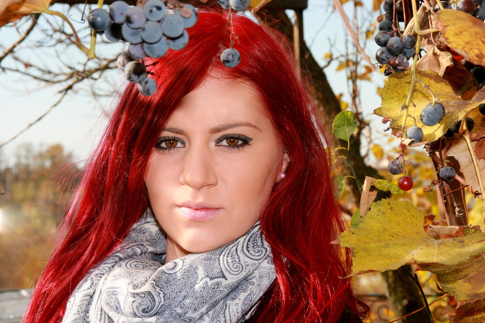girl, portrait, red hair