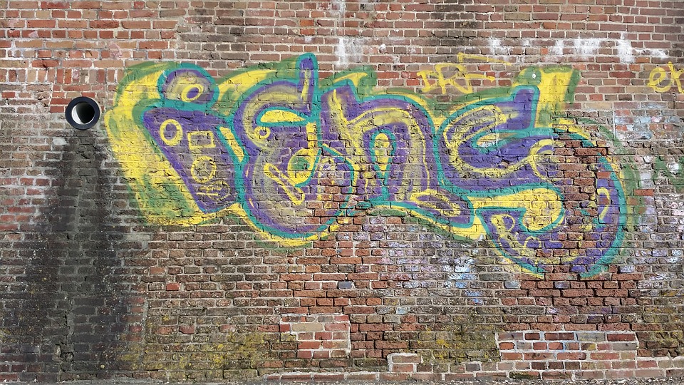 graffiti, stone, wall