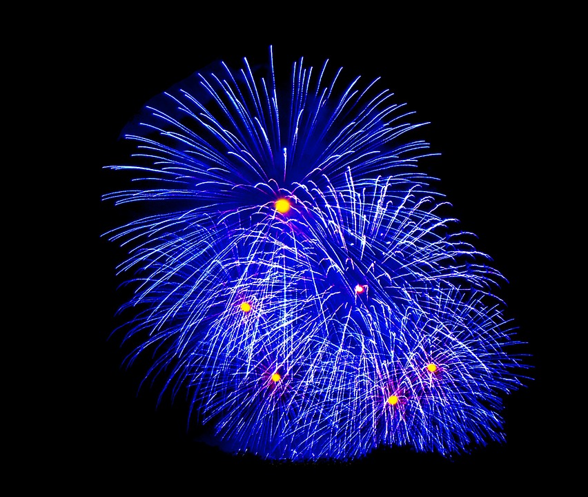fireworks, night, family celebration