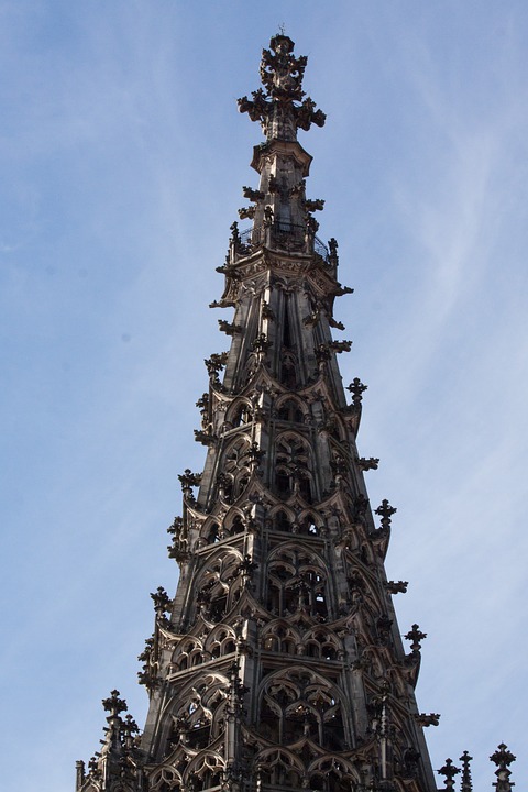 main tower, pinnacles, gothic