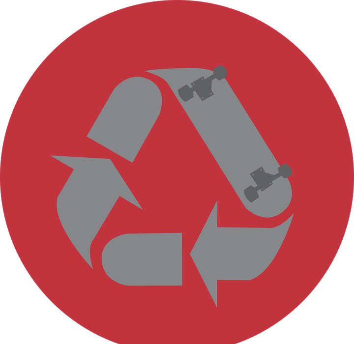 skateboard, recycle, symbol