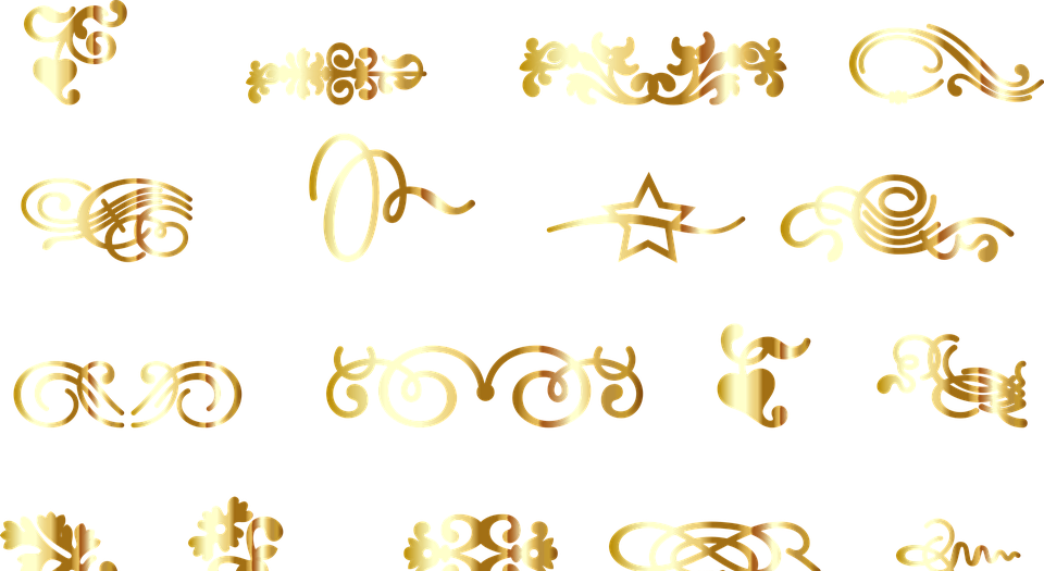 ornate dividers, gold dividers, borders