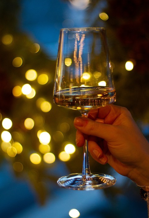 new year, toast, wine