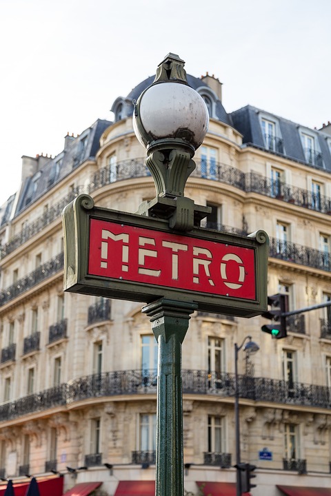 paris, metro, entrance