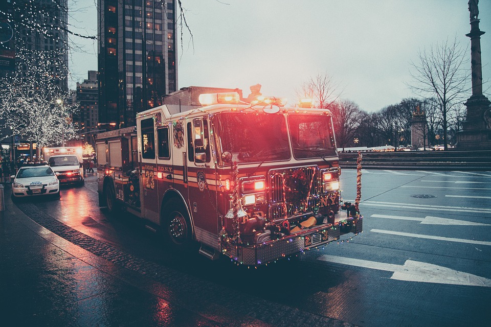 fire truck, ambulance, emergency