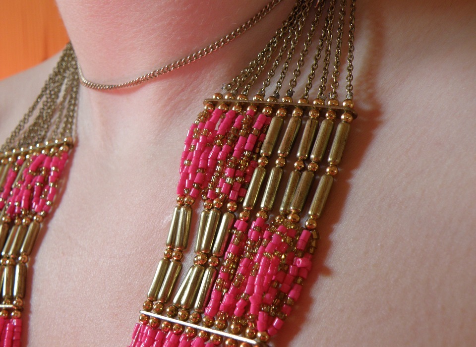 jewelry, pink, beads