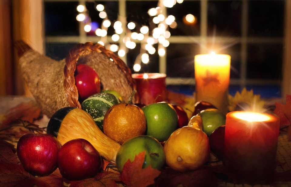 thanksgiving, cornucopia, fruit