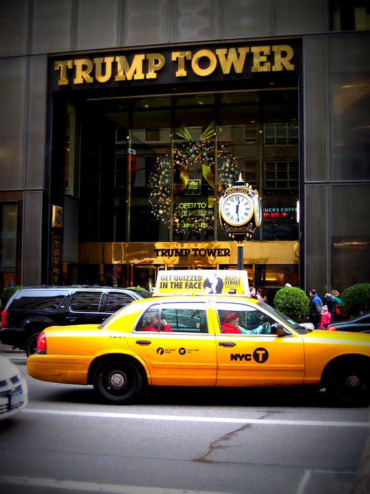 new york, taxi cab, trump tower