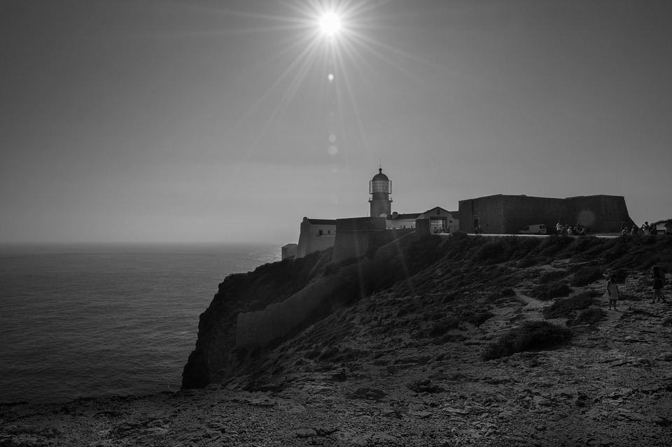 lighthouse, beacon, cliff