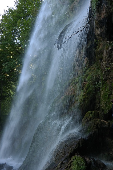 waterfall, urach waterfall, water veil