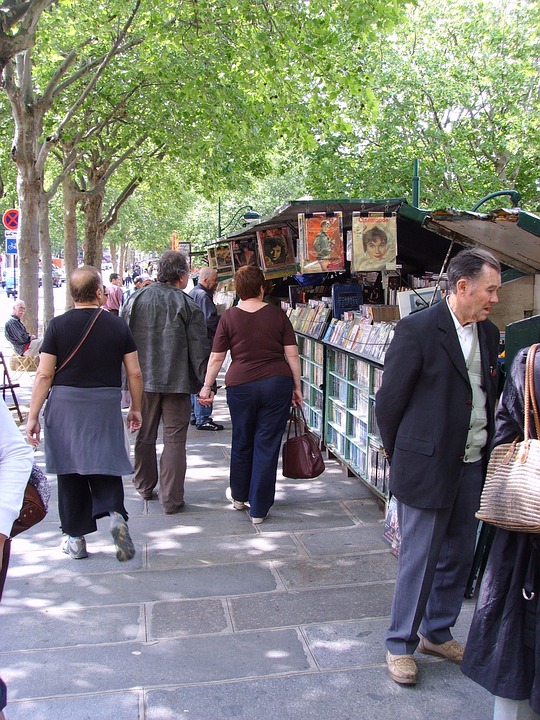 book market, paris, bouquinistes