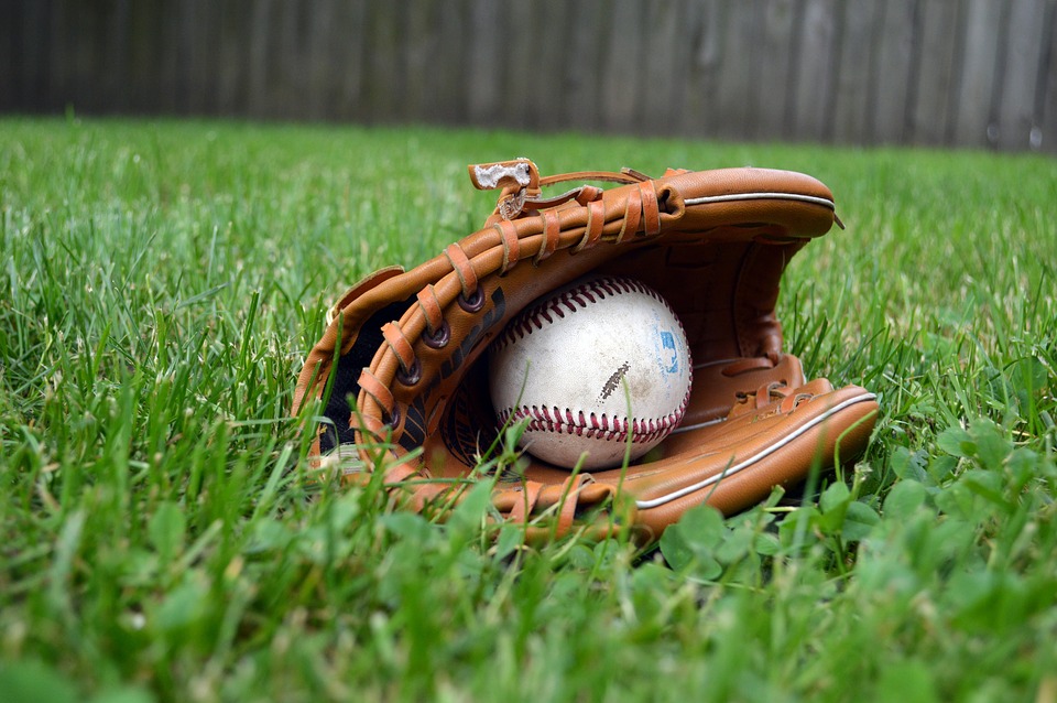 baseball, glove, ball