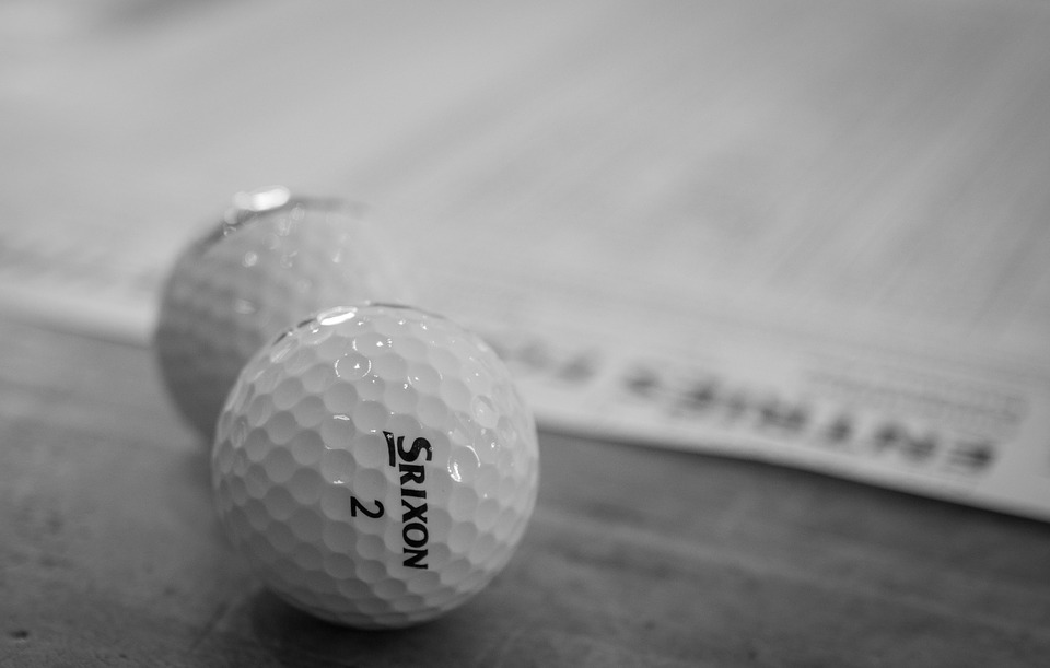 golf, balls, table