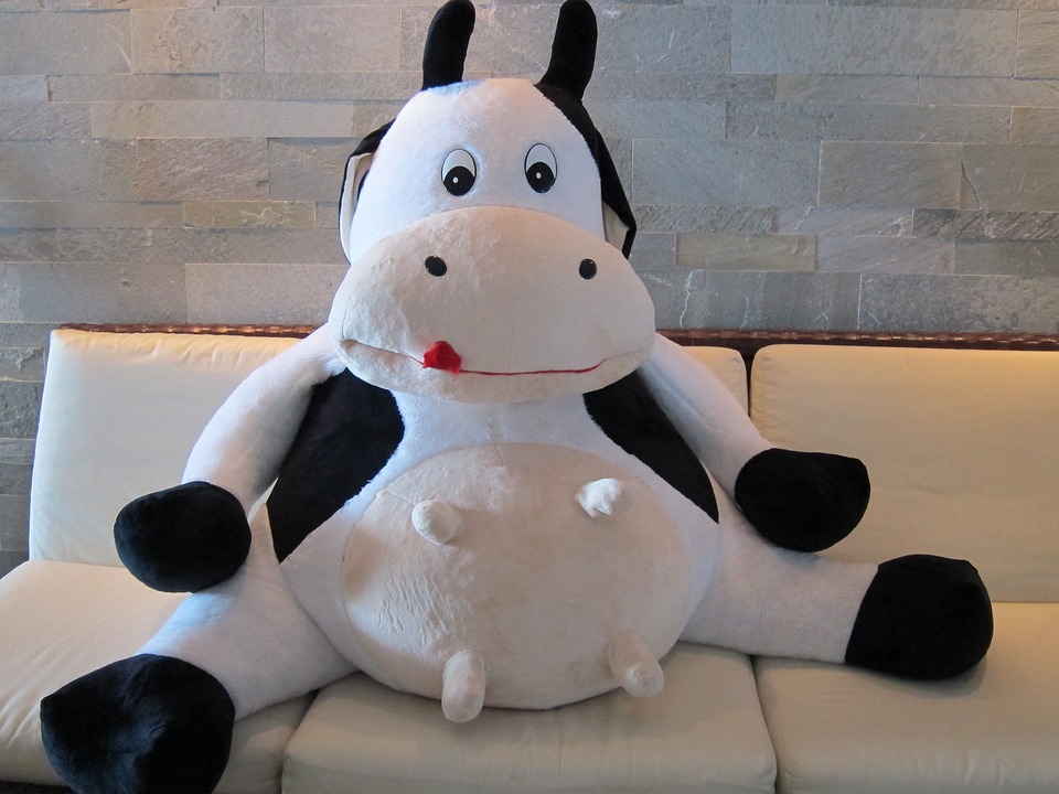 cow, soft toy, toy