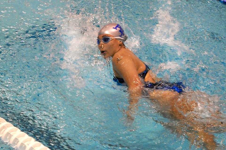 swimmer, training, lane