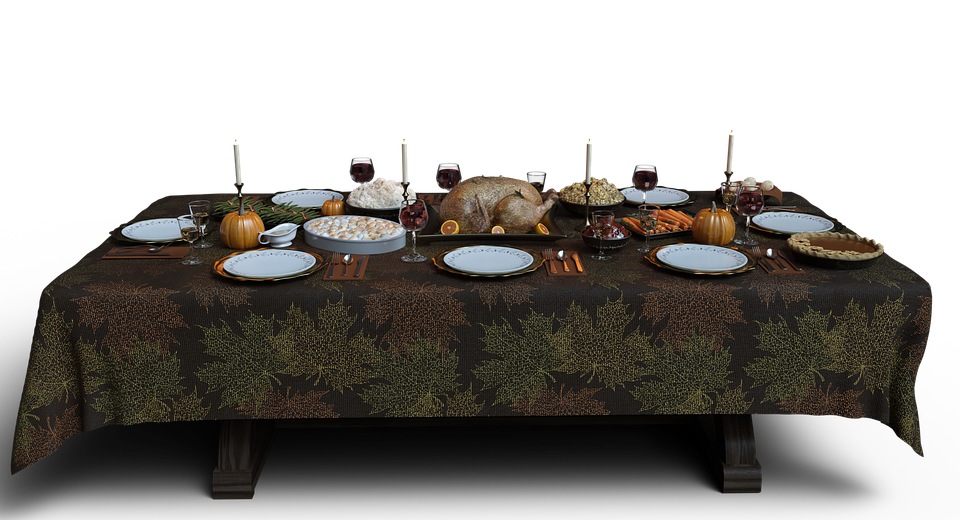 table, thanksgiving, feast