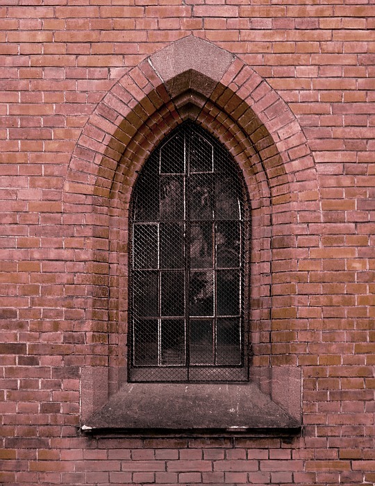 window, church, gothic revival