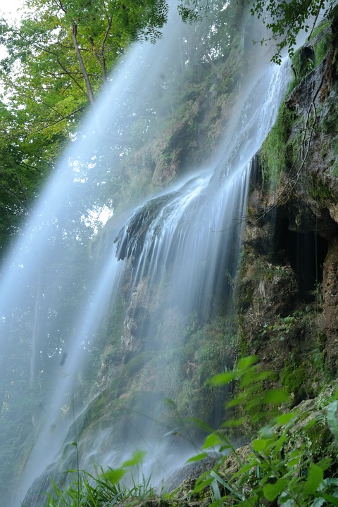 waterfall, urach waterfall, long exposure