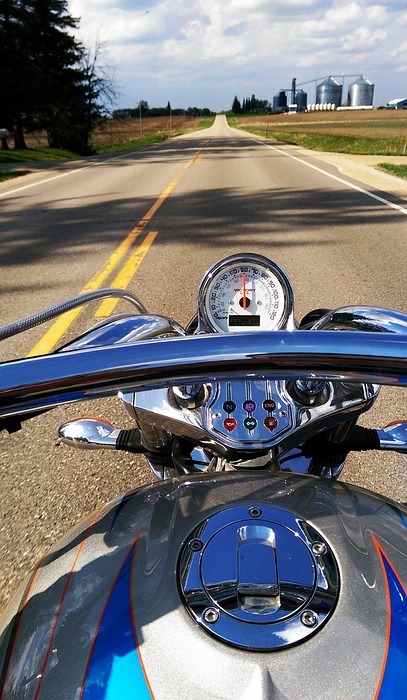 motorcycle, open road, freedom
