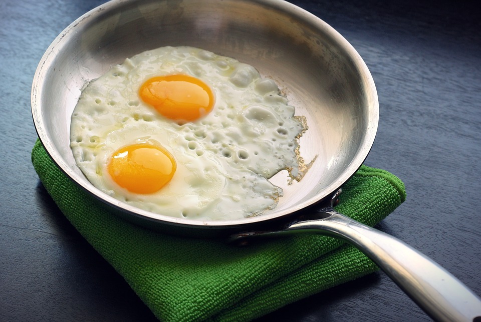eggs, fried, sunny side up